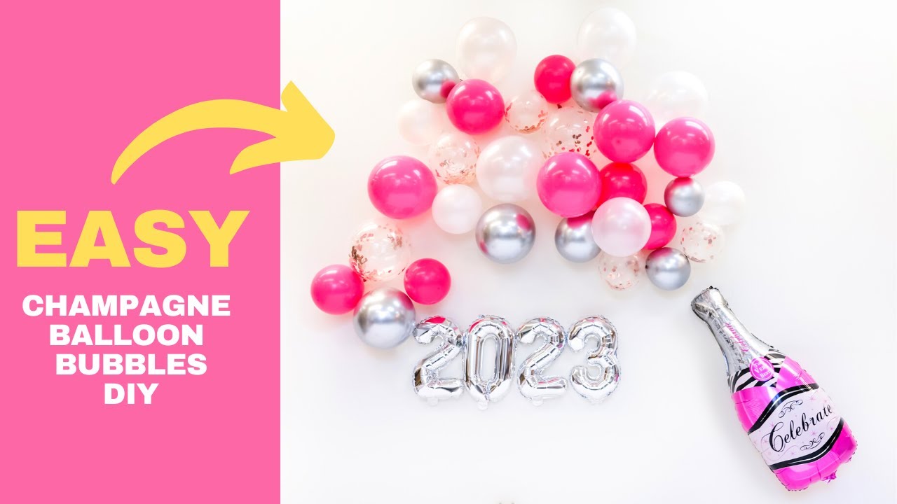How to make champagne balloon bubbles for NYE party decorations?