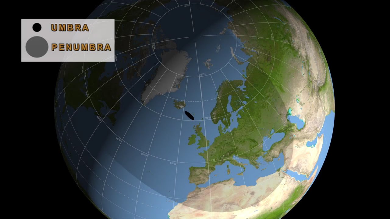 Solar Eclipse over Europe on 20 March 2015
