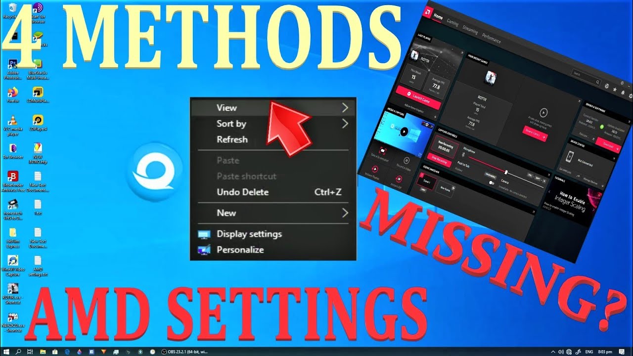 HOW TO FIX AMD RADEON SETTINGS MISSING OR NOT SHOWING ?