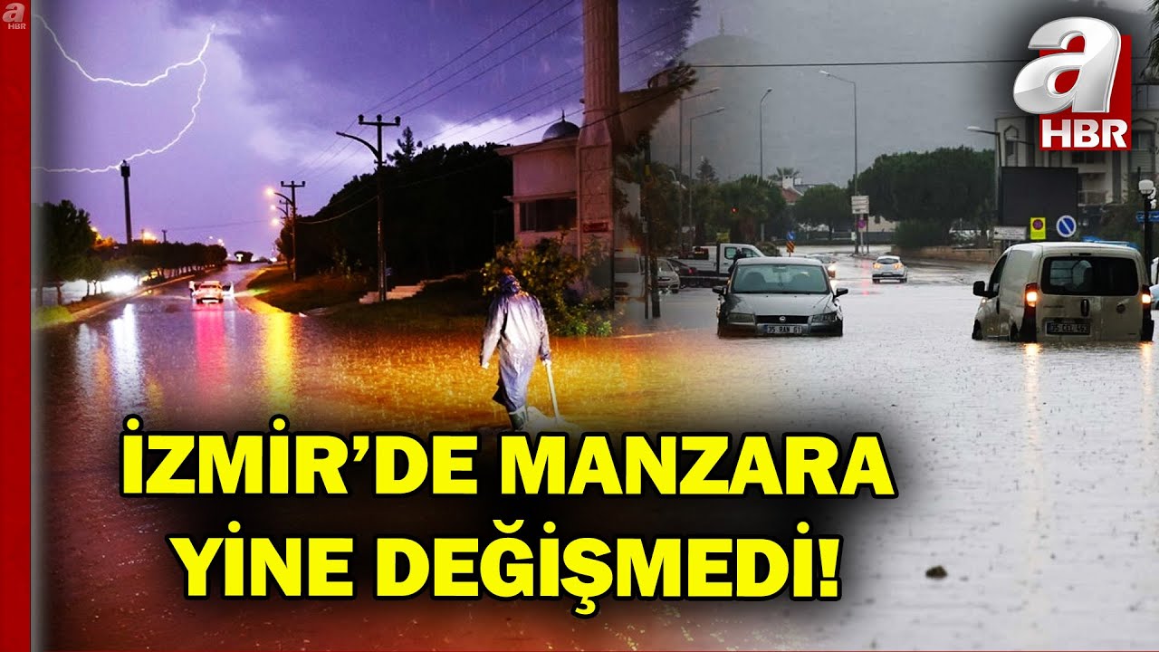 İzmir Çeşme'de Yağış Sonrası Su Baskınları Yaşandı! İşte O Görüntüler... | A Haber