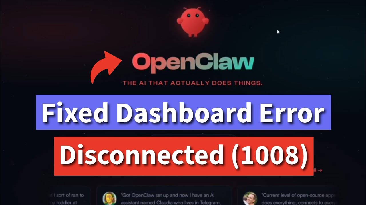How to Fix OpenClaw Dashboard Error 
