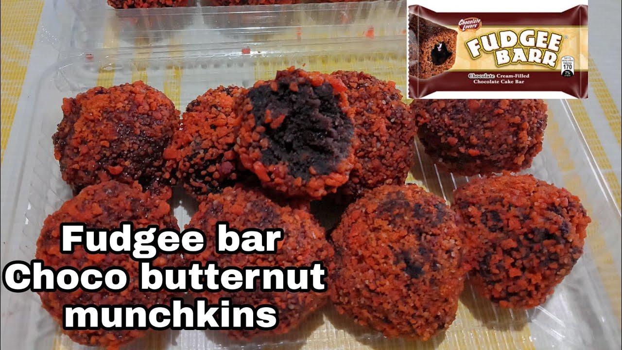 Easy choco butternut munchkins using Fudgee Barr