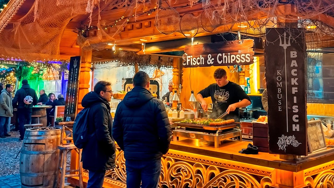 Bratwurst, Currywurst & Fire-Grilled Salmon | German Street Food at Night