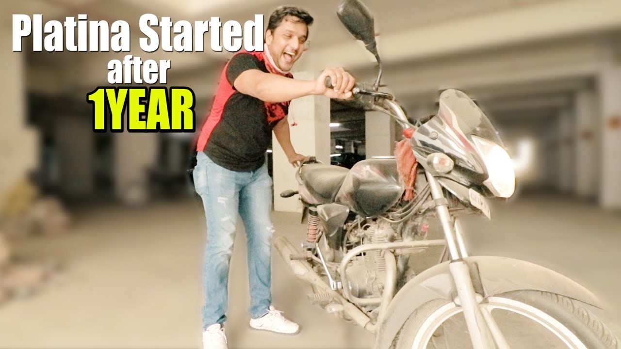 Starting Bajaj platina after 1 year | Old Bajaj platina | Triumph tiger800 | jatinsharmavlogs