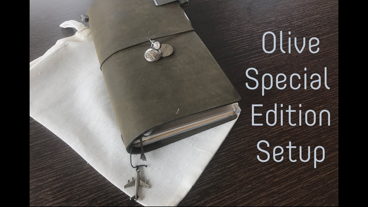 Olive Limited Edition Traveler's Notebook unboxing and setup