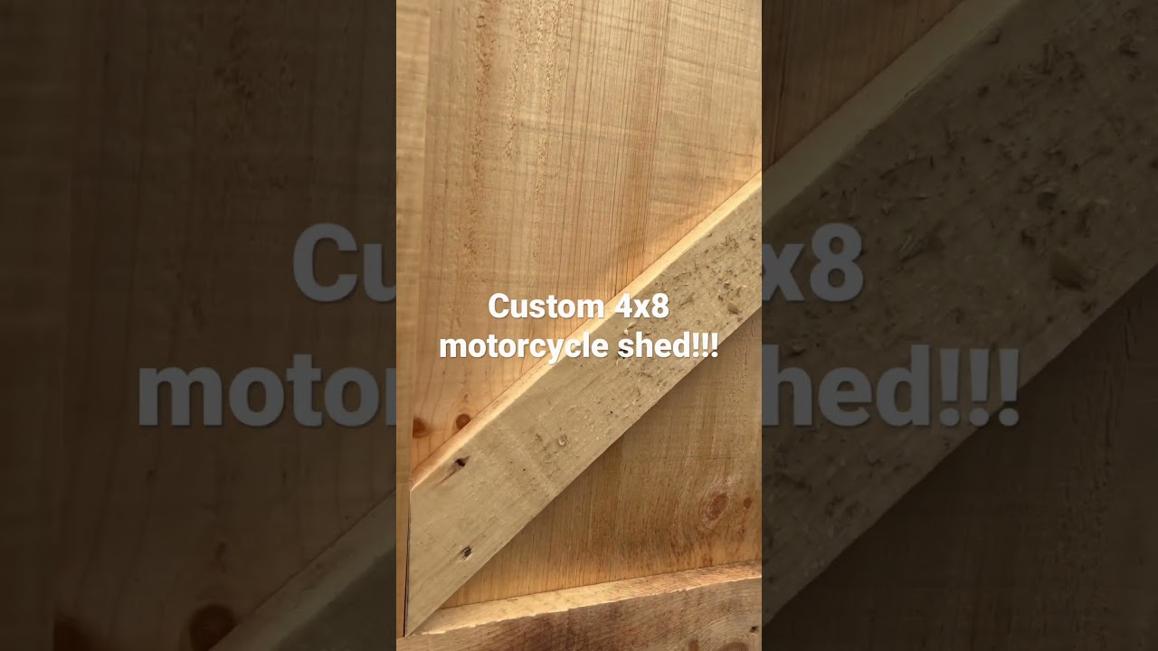 Custom motorcycle shed!