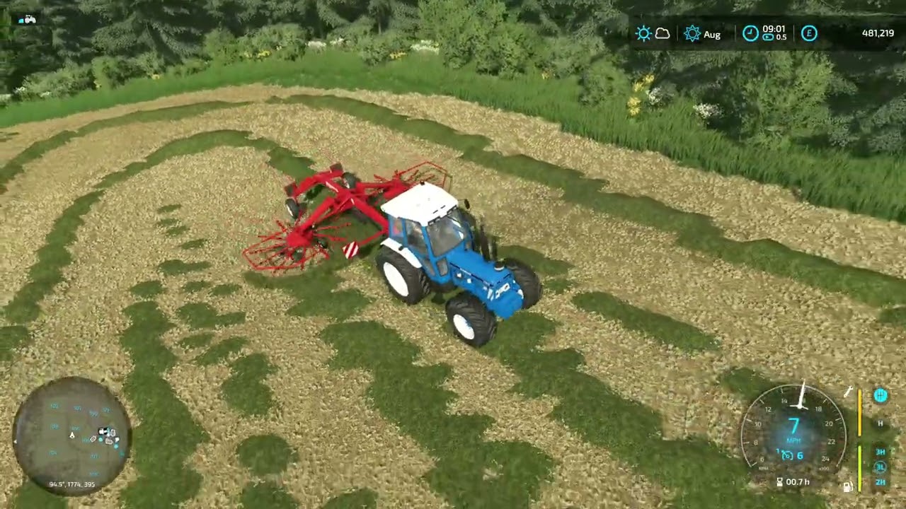 FS22 - FAIRHEAD #3 | FORD 7810 RAKING UP SILAGE