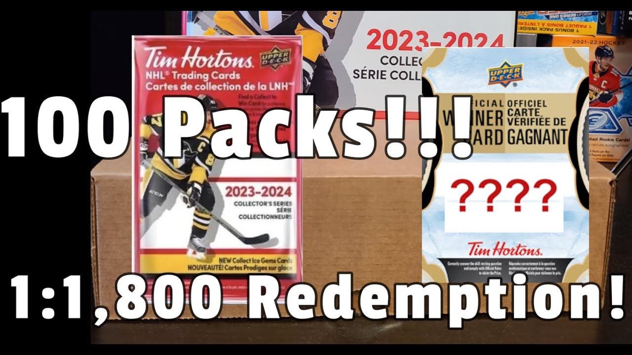 100 Packs of 2023-24 Tim Hortons hockey cards! 3 Big hits!!! What a box!