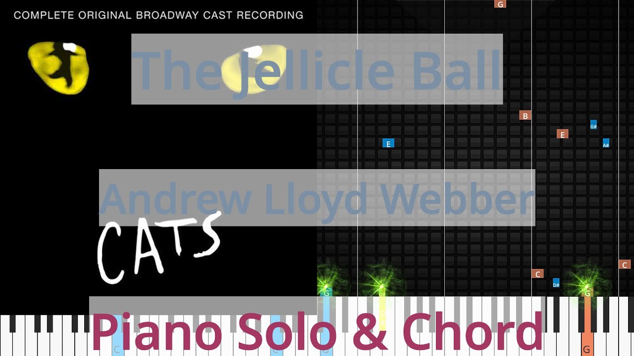 🎹The Jellicle Ball, Solo & Chord, Andrew Lloyd Webber, Synthesia Piano