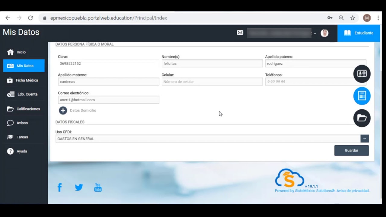 Como modificar mis datos en Ágora