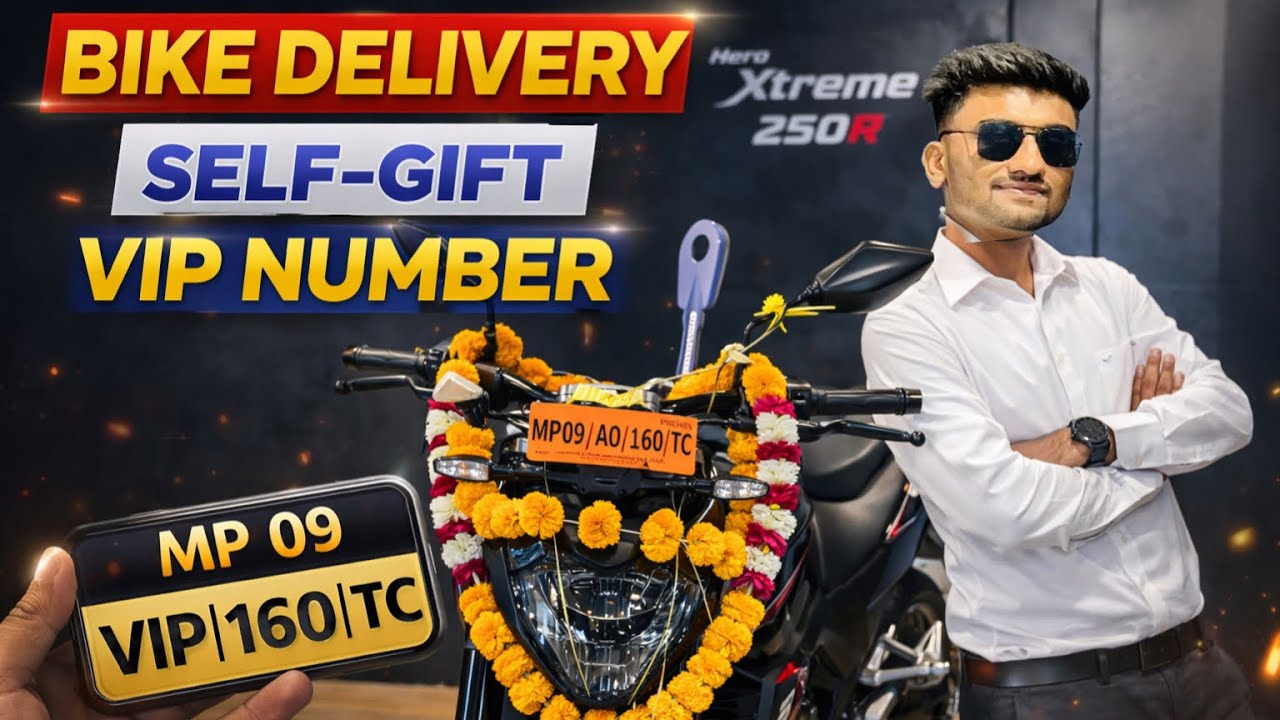 Bike Delivery,hero ￼xtreme 250 R | With VIP number| ￼ self gift | 