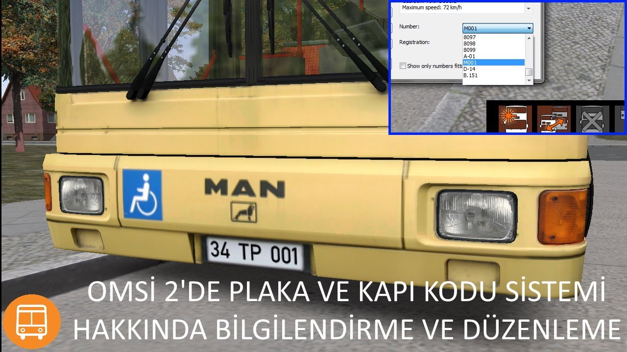 OMSİ 2 EĞİTİM 34 - PLAKA AYARI VE KAPI KODLARINI DÜZENLEME