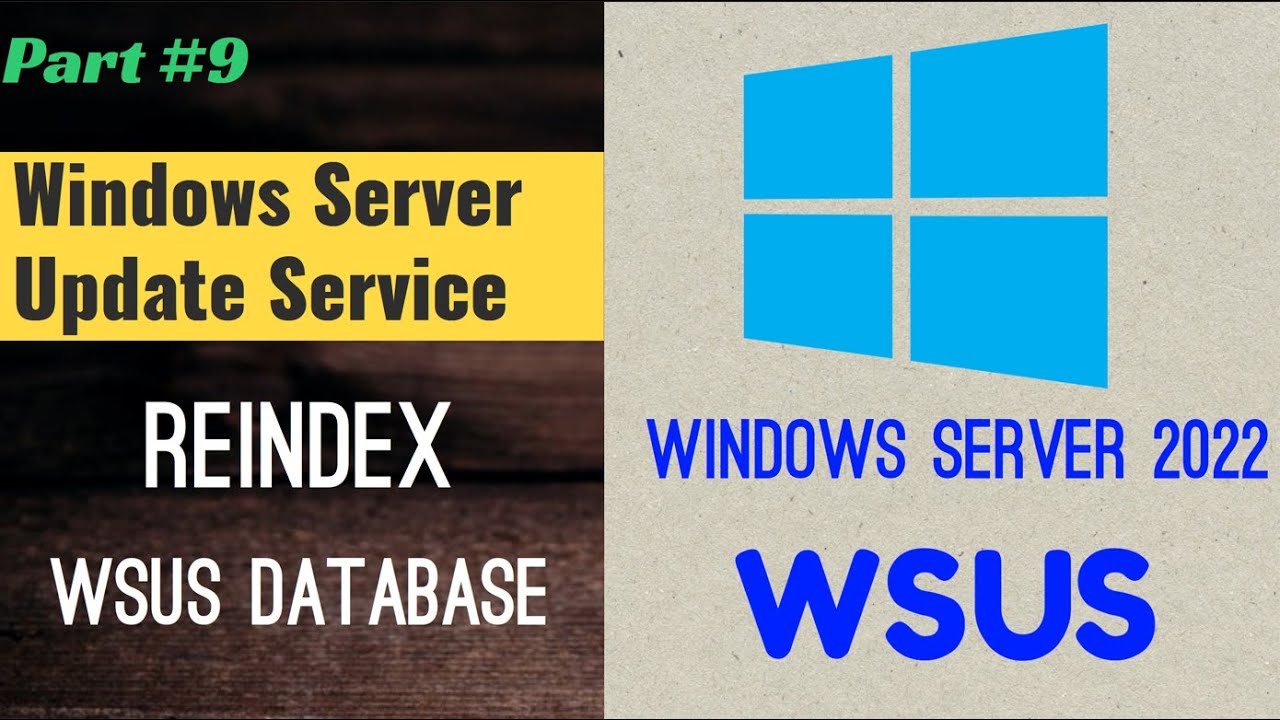 How to Reindex Microsoft WSUS Server Database | Windows Server 2022