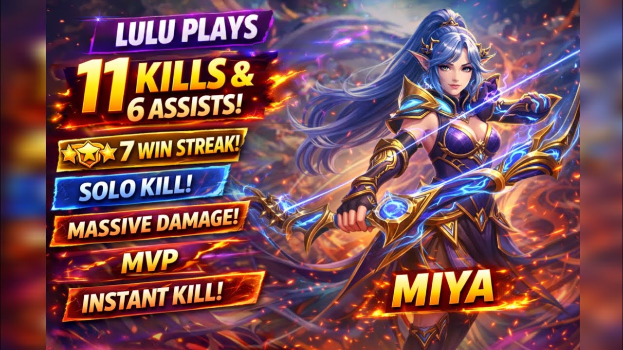 11 kills+6 assists!! Miya highest hero damage with 11 kills and 6 assists in a solo ranked match