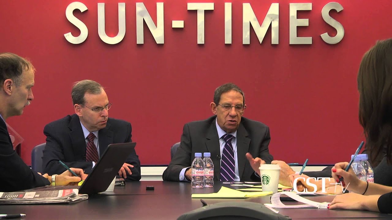 Carmi Gillon and Jeremy Ben-Ami meet the Sun-Times Editorial board