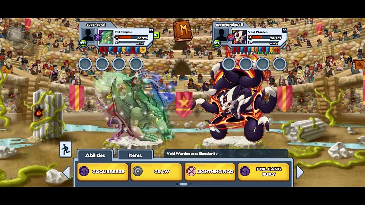 Foil whisp vs. Voidotron #miscrits