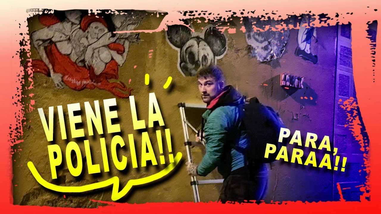 Noche de Street Art en Barcelona 🐀​ Barrio de Gracia Paste Up 🤝🏼​ Zagreb Conexión