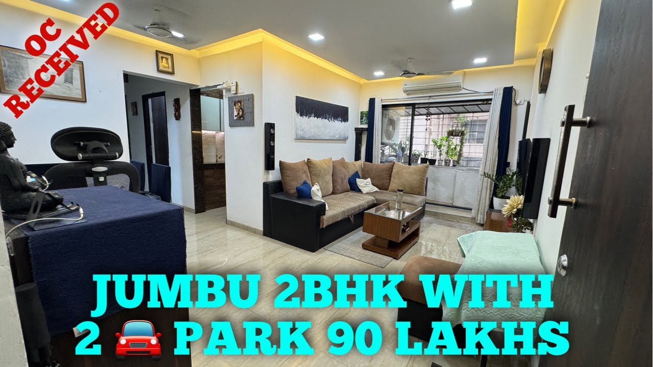 JUMBO SEMI FURNISHED 2BHK WITH 2 CAR PARKING @90 LAKHS #2bhk #miraroad #property