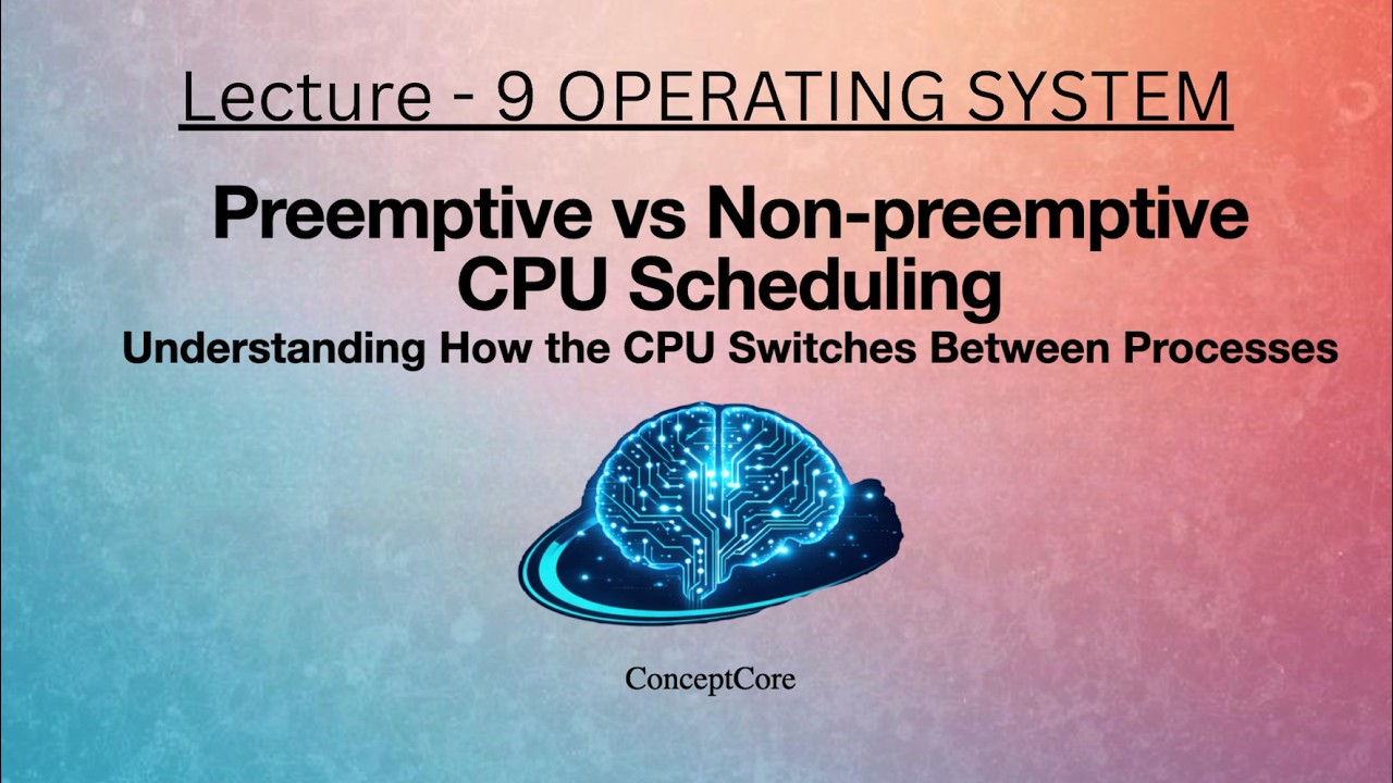 Preemptive vs Non-Preemptive Scheduling Explained with Examples | OS | L-9