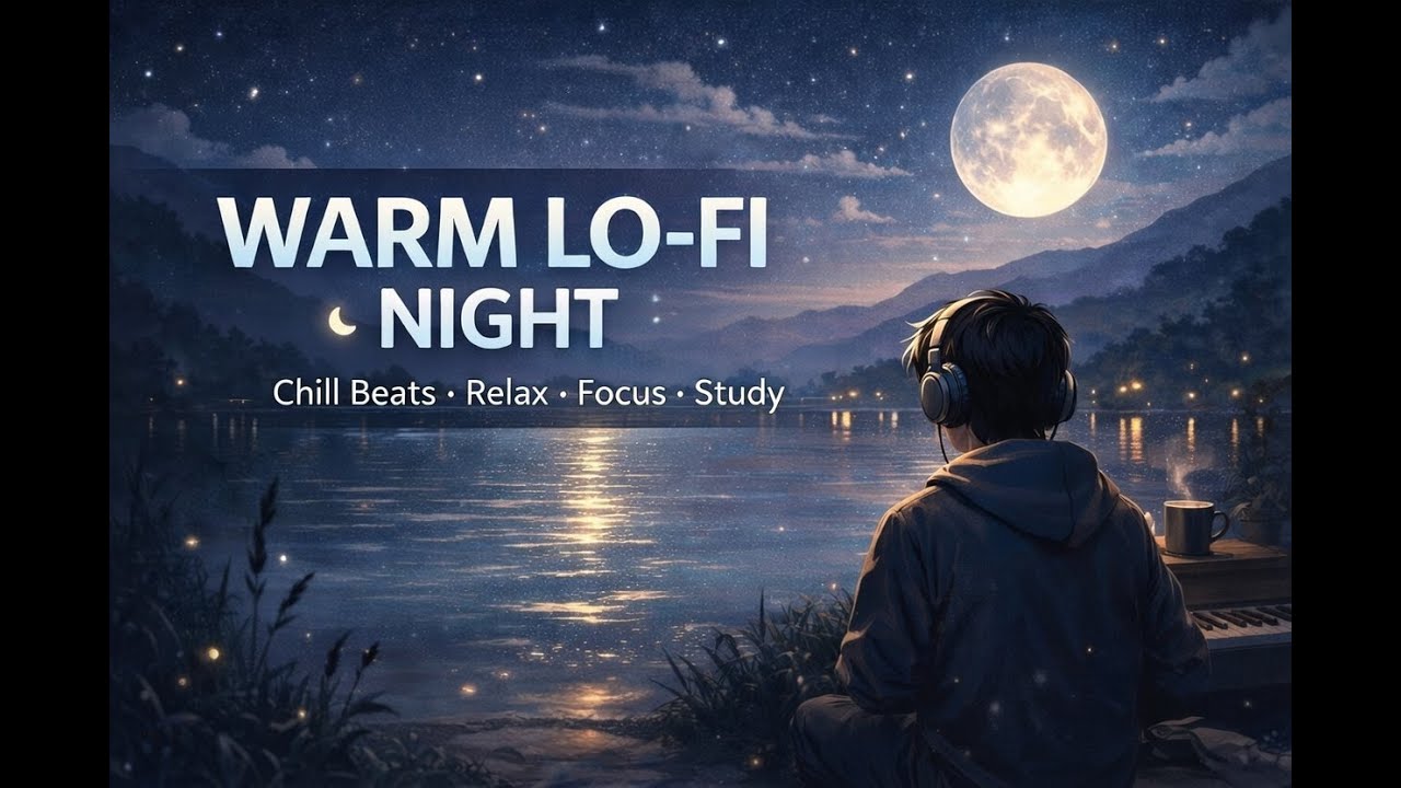 Warm Lo-Fi Night 🌙 Chill Beats for Relax, Focus & Study