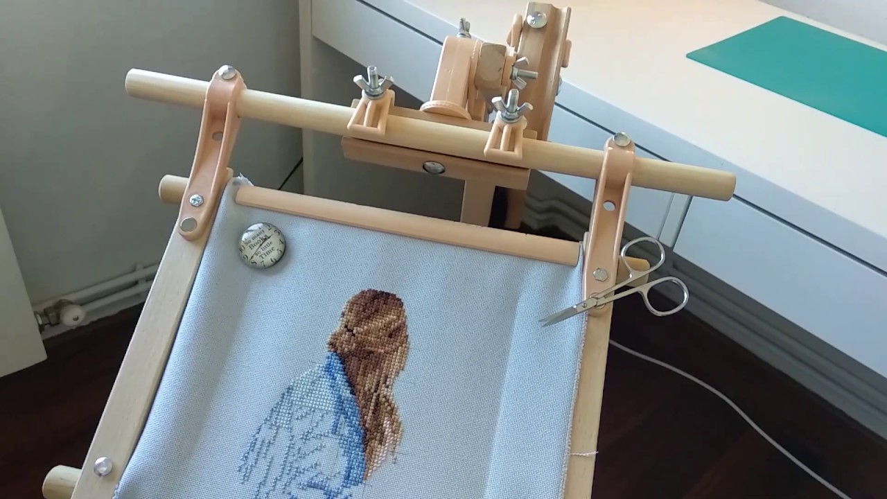 Helping Hand Elbesee 🧵  Acoplando el marco al pie de bastidor Elbesee  ✂ #74