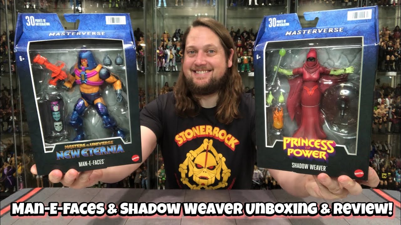 Man-E-Faces & Shadow Weaver Masters of the Universe Masterverse Unboxing & Review!