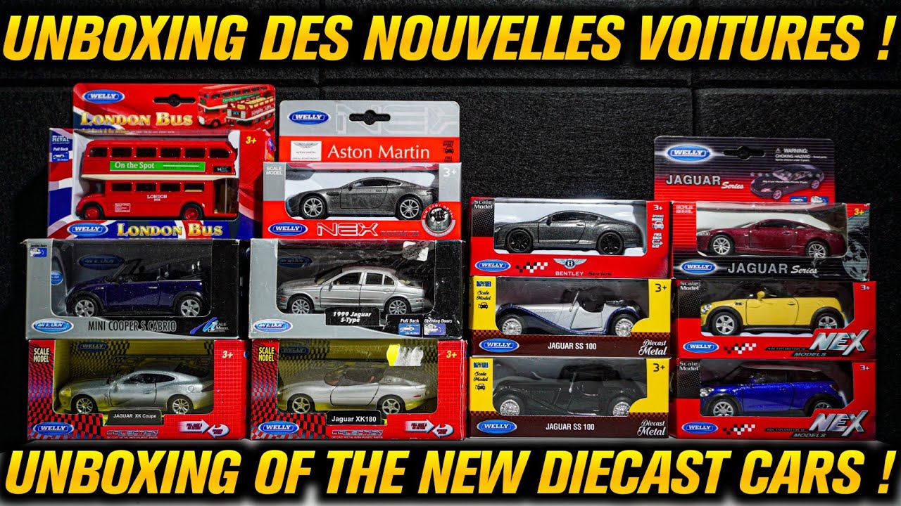 Unboxing de mes 12 NOUVELLES Welly Nex ! (Voitures miniatures) Spéciale 🇬🇧