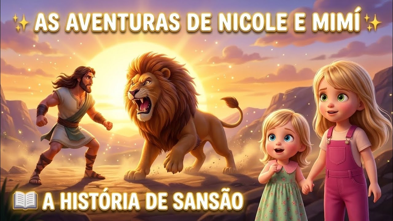 As aventuras da Nicole e Mimí - A História de Sansão - História infantil 
