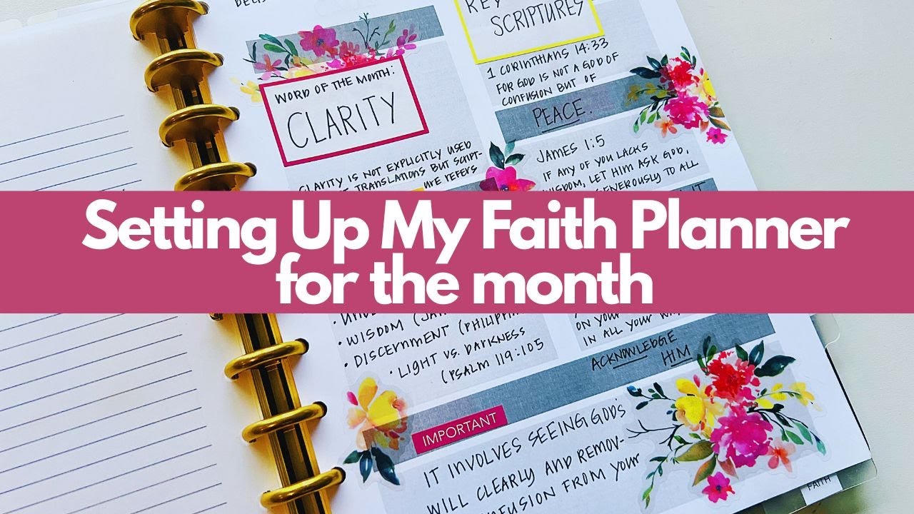 Setting Up And Using A Faith Planner for the Month #faithplanner #settingupmymonthwithGod