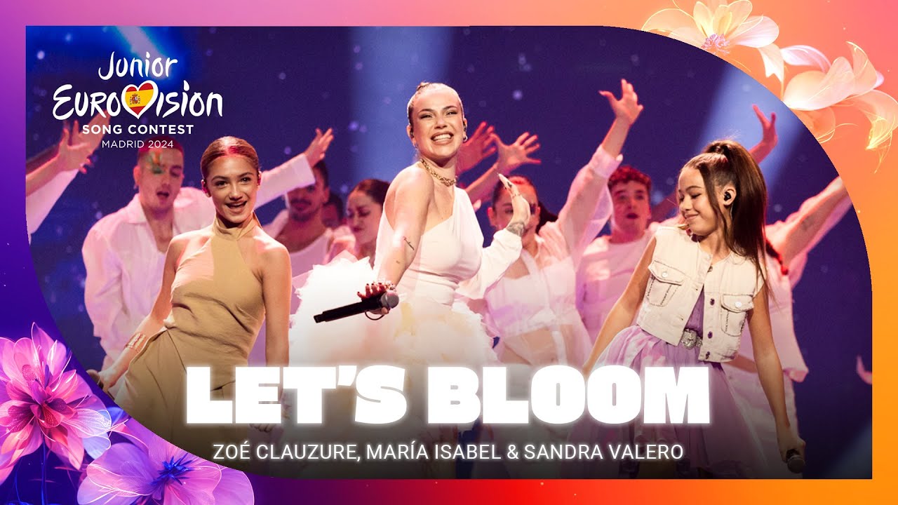 Let's Bloom - Zoé Clauzure, María Isabel & Sandra Valero | #JESC2024 Flag Parade