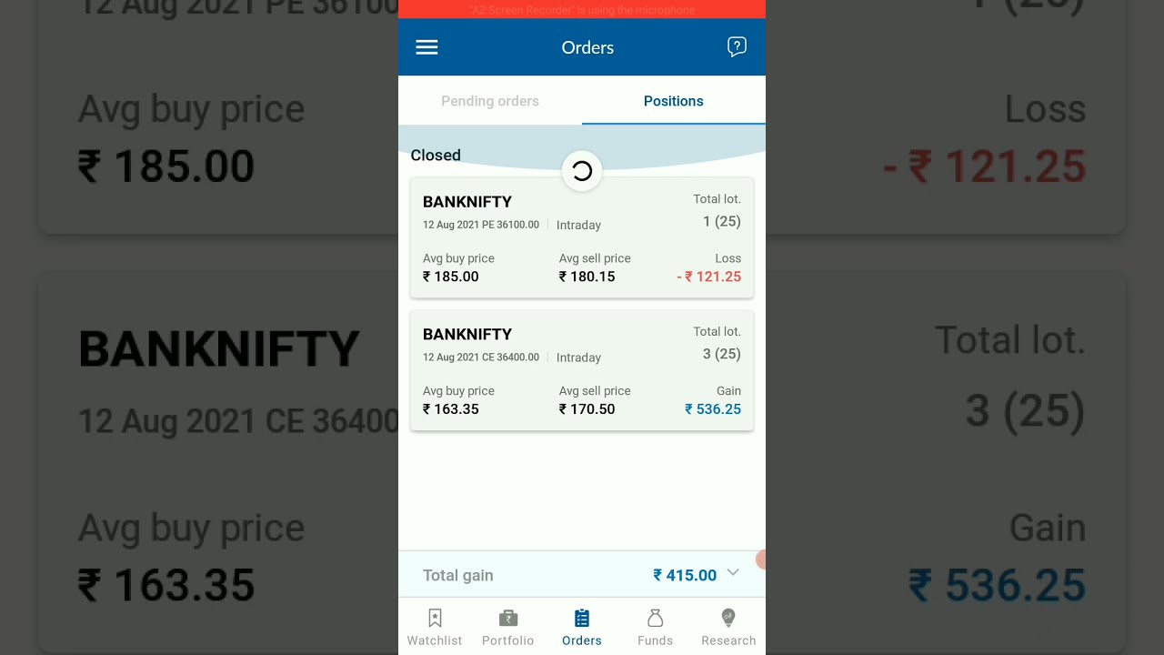 banknifty analysis and trade profit 415 || trend finder