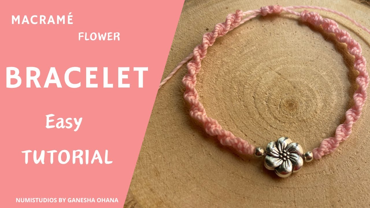 DIY Flower Macramé Bracelet Tutorial | Step-by-Step Beginner Guide