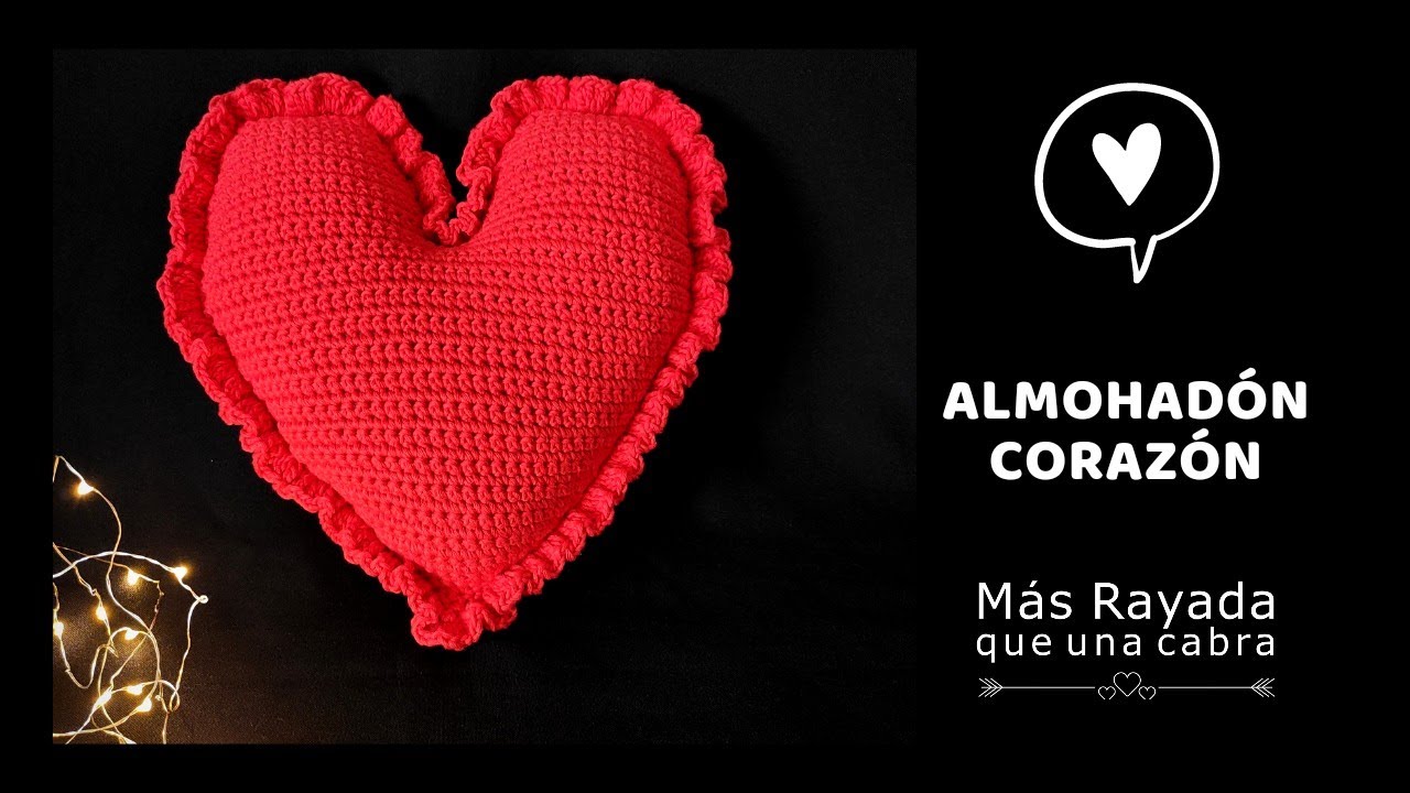 ❤️ Almohadón corazón con volados ❤️