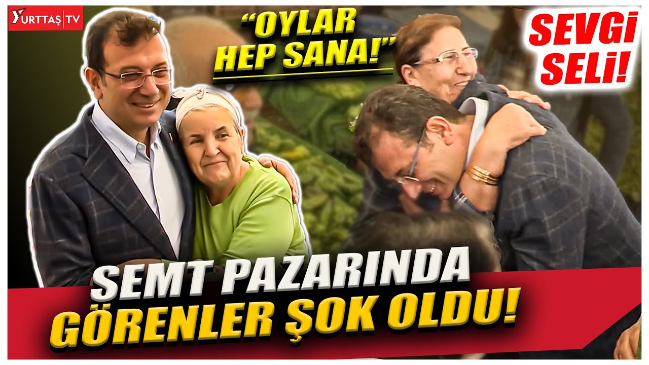 Ekrem İmamoğlu semt pazarını gezmeye çıktı! Görenler sarılmadan bırakmadı! 