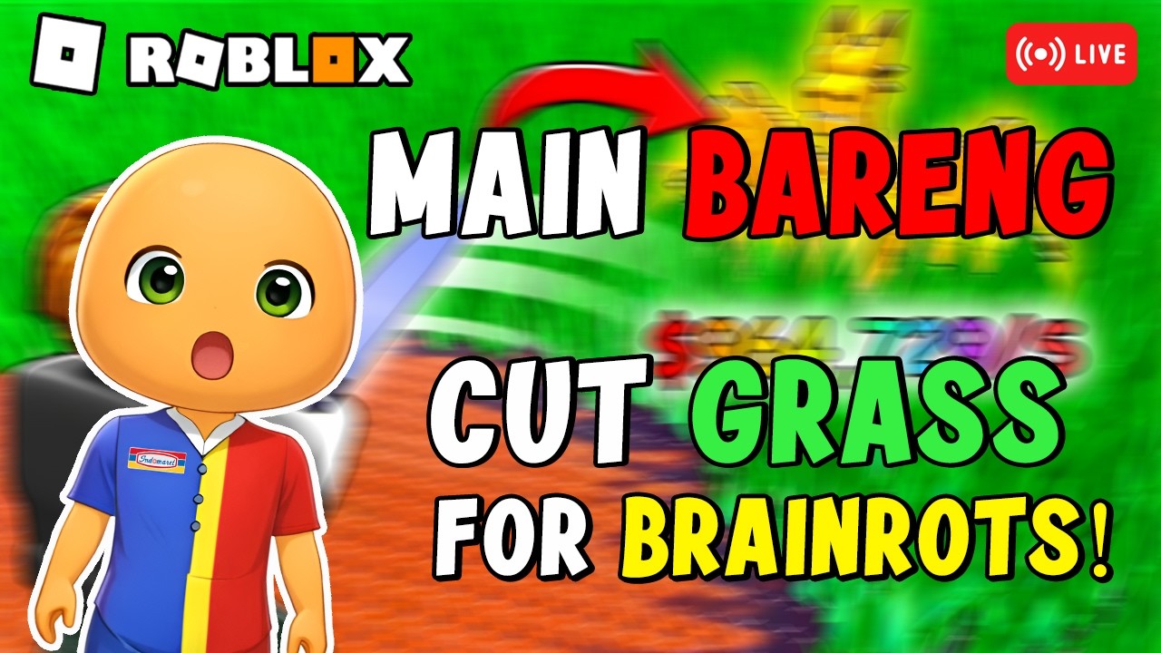 AKU MEMOTONG RUMPUT UNTUK MENDAPATKAN BRAINROT #roblox #brainrot #robloxshorts