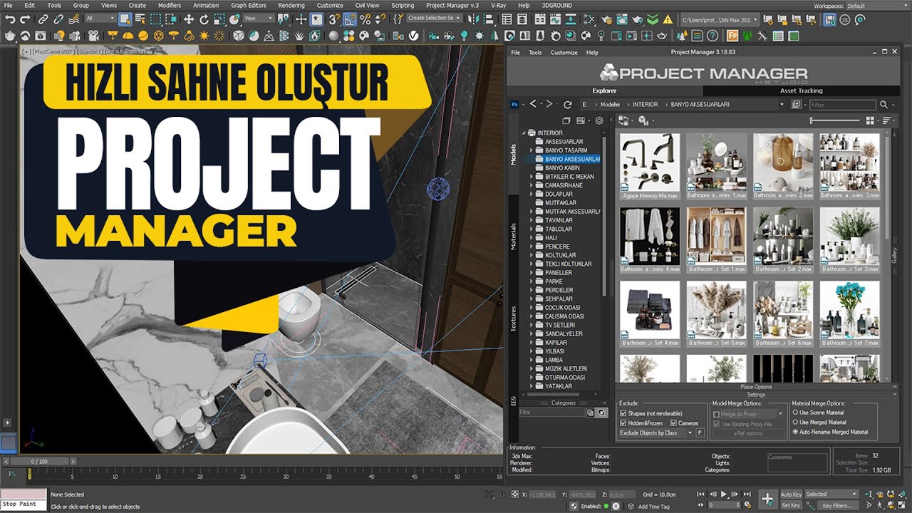 Project Manager ile Düzenli Model Kütüphanesi Oluşturma ve Hızlı Çalışma