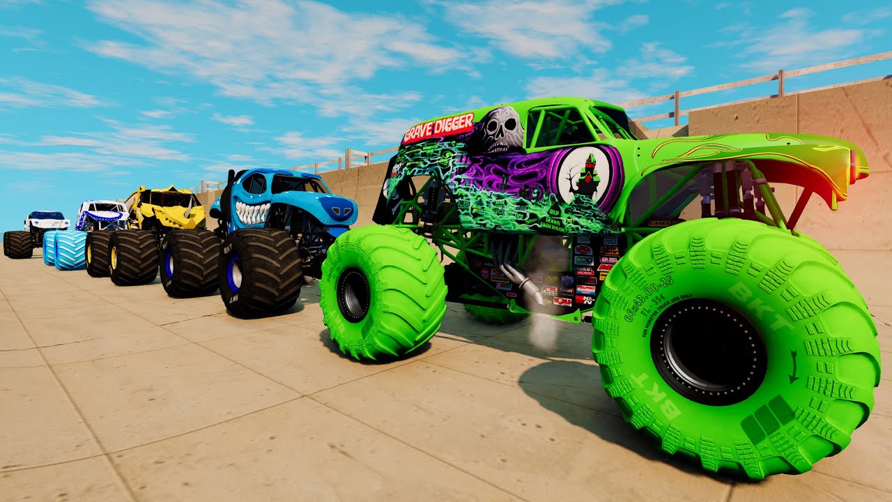Monster Mutt and Monster Trucks High Speed Competition Monster Jam Adventures & Stunts