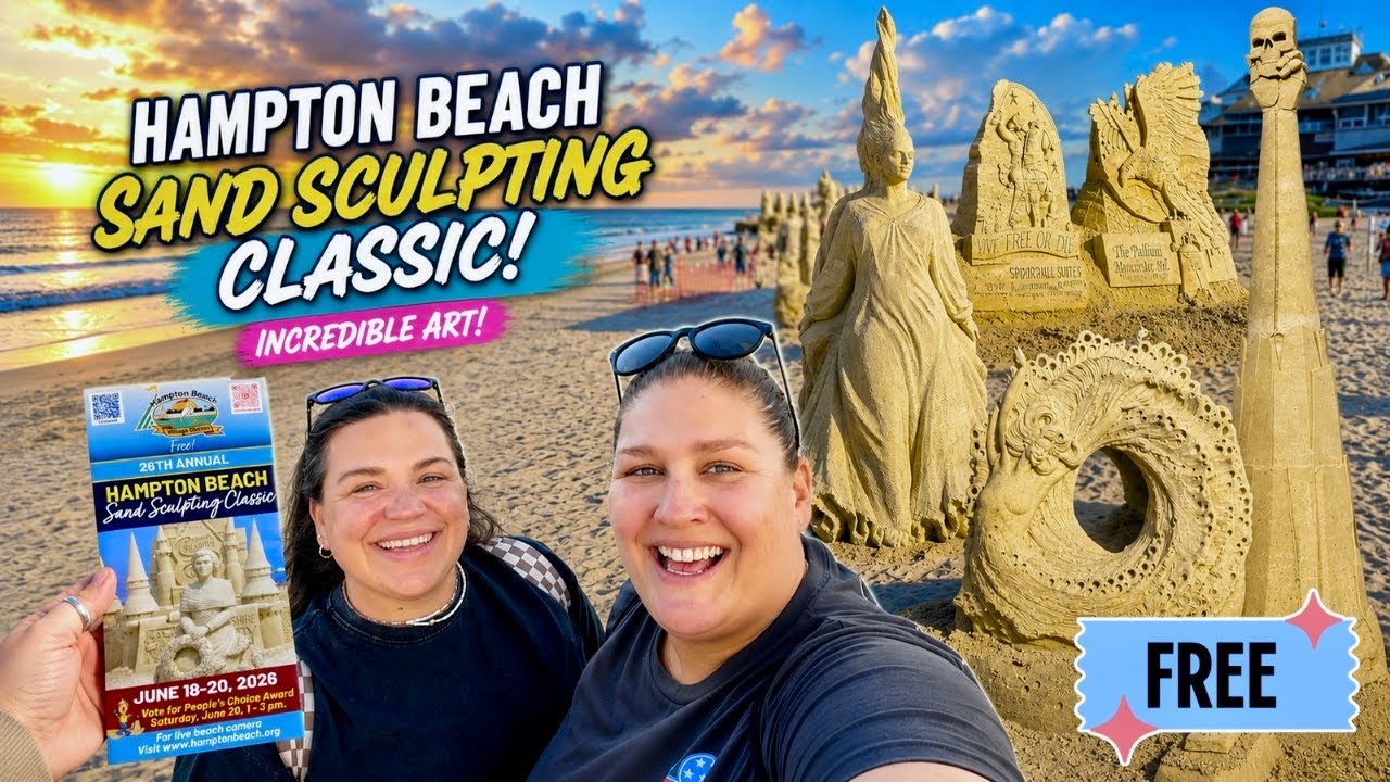 Одно из лучших БЕСПЛАТНЫХ пляжных событий Новой Англии! | Hampton Beach Sand Sculpting Classic 2026