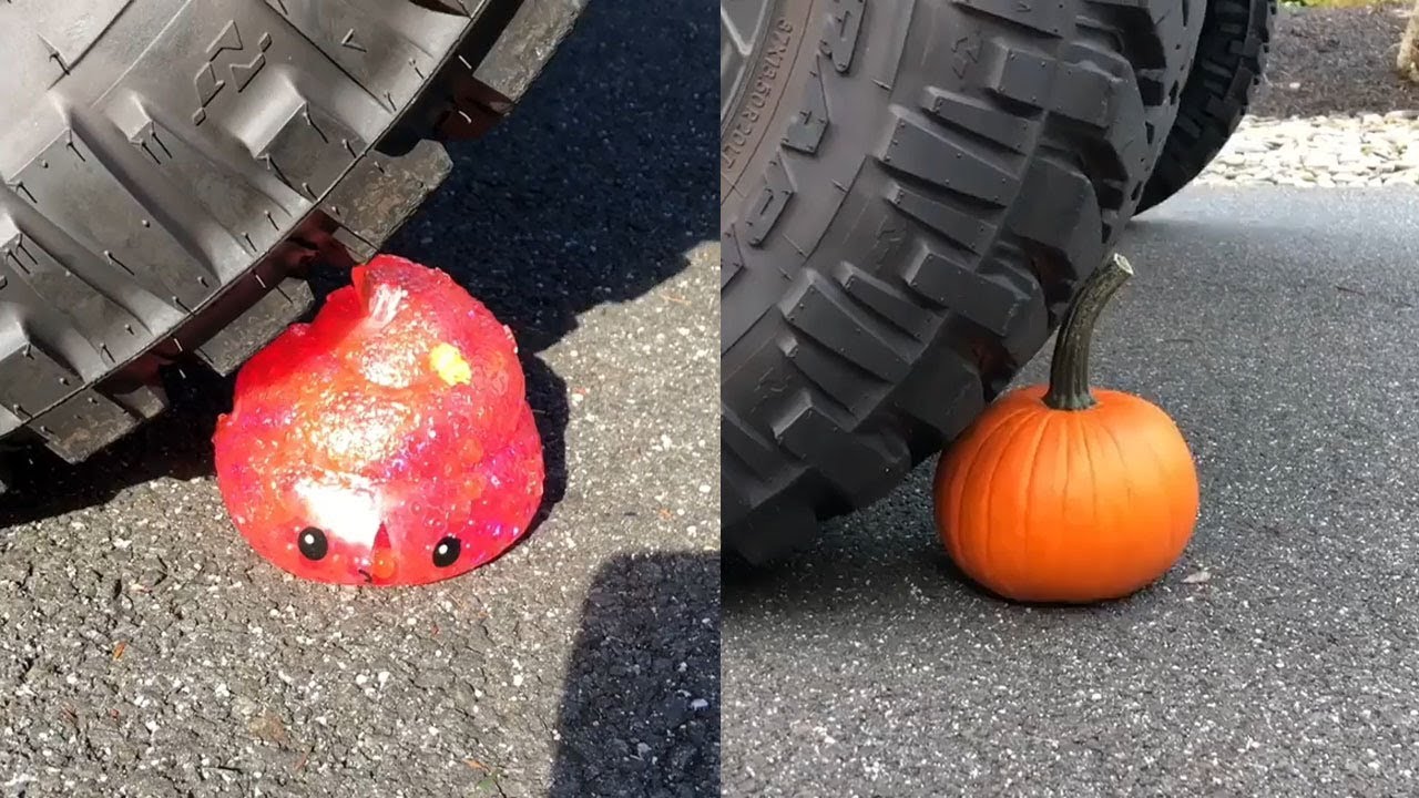 CRUSHING CRUNCHY AND SOFT THINGS By CAR! Bath boom, Floral Foam and More!