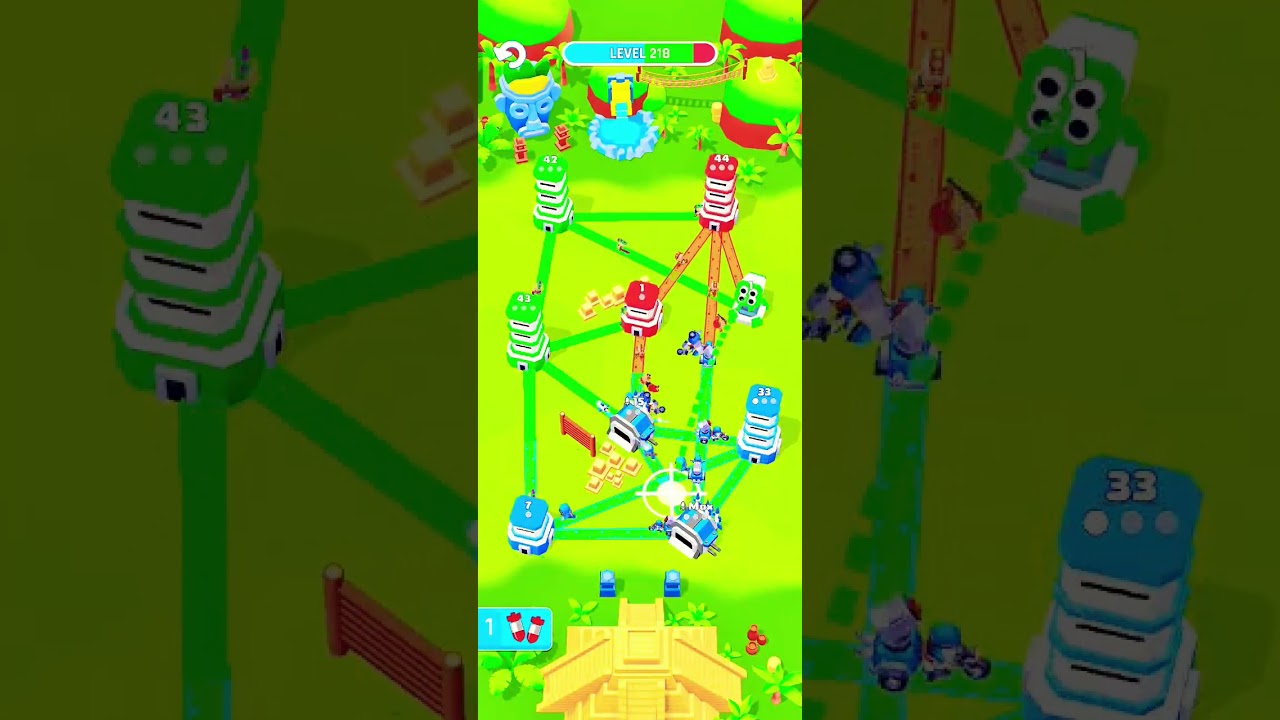 Tower War Level 218 |Missile attack 🎯 | Hard Level Easy Win Trick
