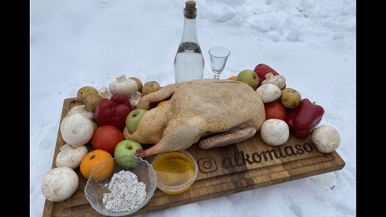 УТКА на КОСТРЕ, МАНГАЛЕ, УГЛЯХ, как приготовить DUCK on the FIRE, BARBECUE! #Утка #DUCK