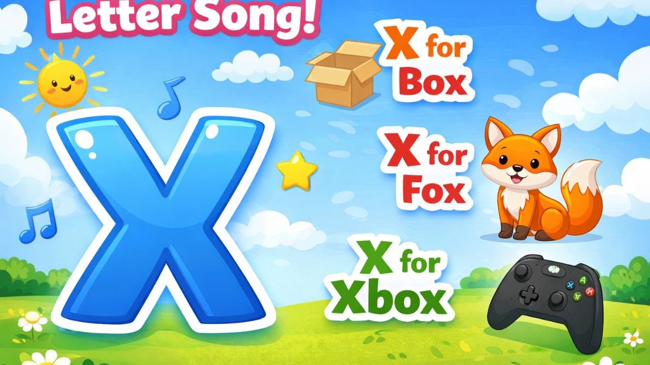 X Letter Song | Learn the Letter X with Box, Fox & Xbox | No Music | Kids Alphabet