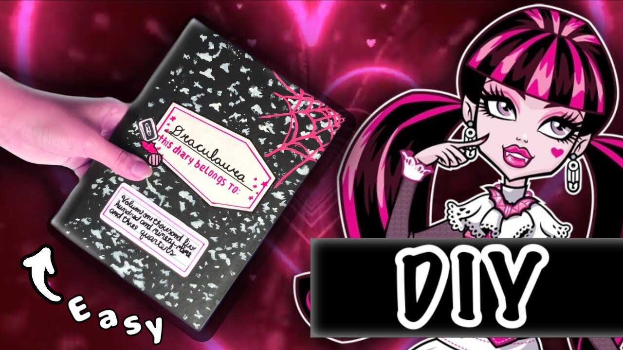 DIY Draculaura&rsquo;s Diary | Monster High Draculaura Cosplay Tutorial (part 2)