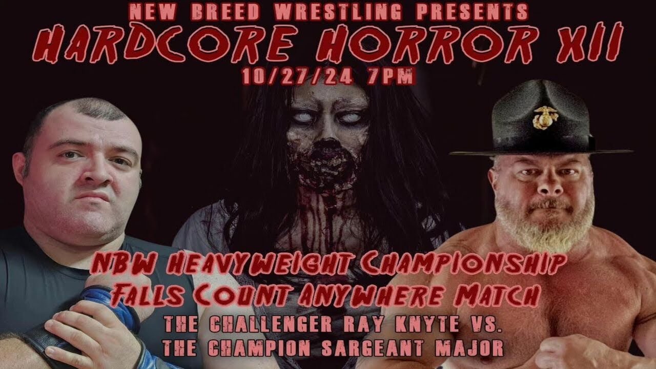 New Breed Wrestling Hardcore Horror XII Ray Knyte vs Sargent Major (C) (Oct. 27, 2024)