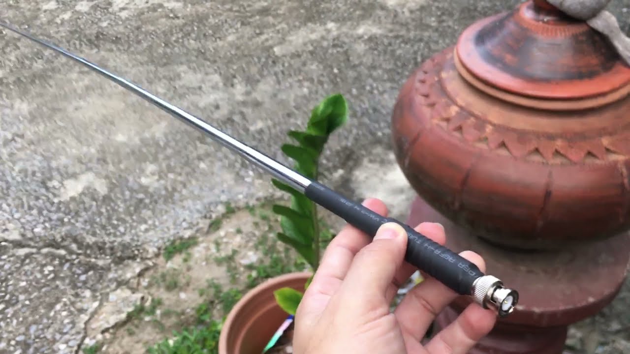 Portable antenna 27mhz QRP by 153E251 สายอากาศสไลด์ 10 ท่อน สำหรับ เครื่องมือถือย่านความถี่ 27mhz