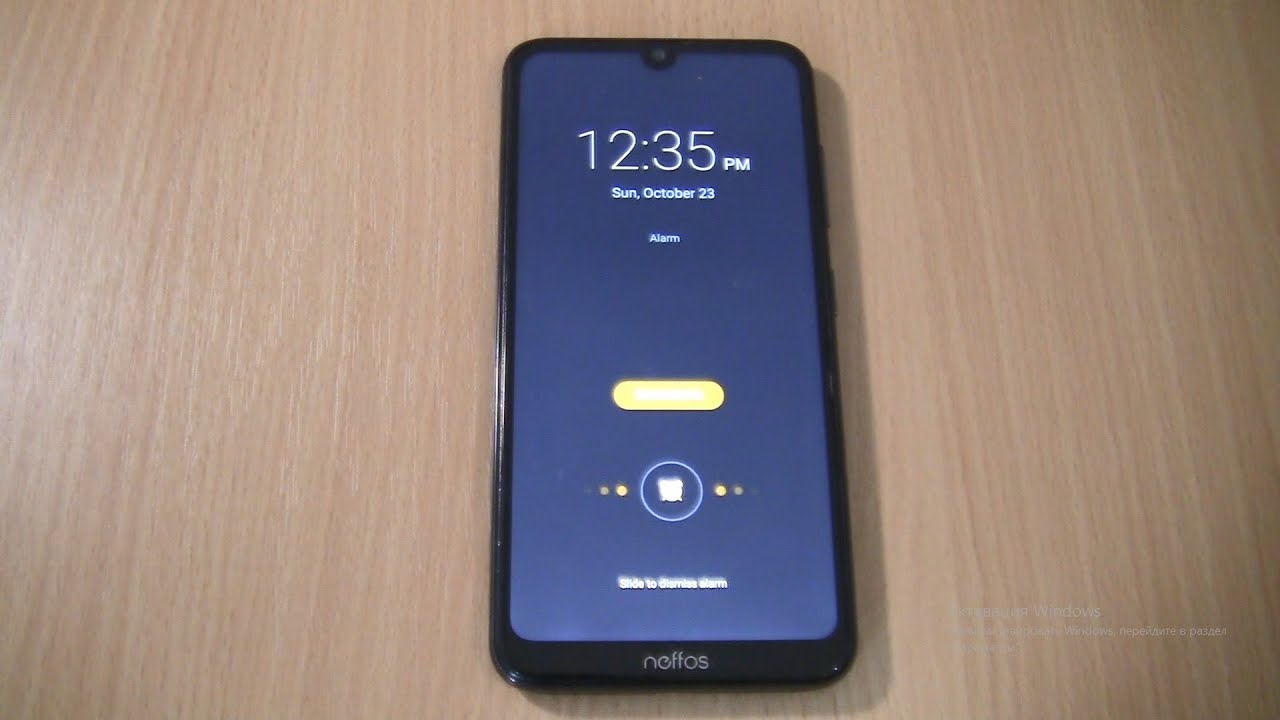 Neffos X20 Pro Voice Type Alarm Screen
