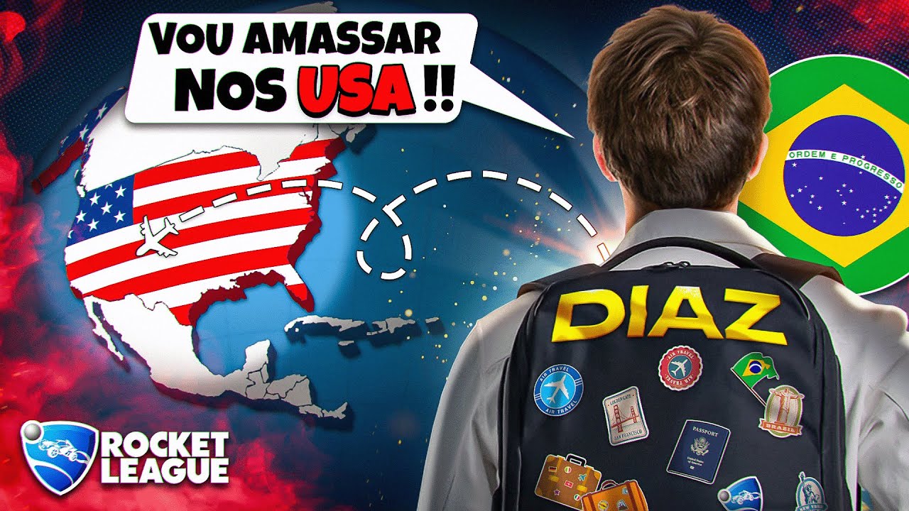 O MAIOR PESADELO DOS GRINGOS, DIAZ DESTRUINDO EM SOLO AMERICANO NO ROCKET LEAGUE (diaz nos EUA)