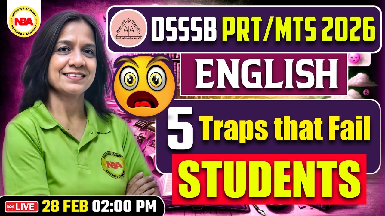 DSSSB PRT / MTS 2026 🔥 English Strategy | Score 40+ Guaranteed? | Vibha Mam