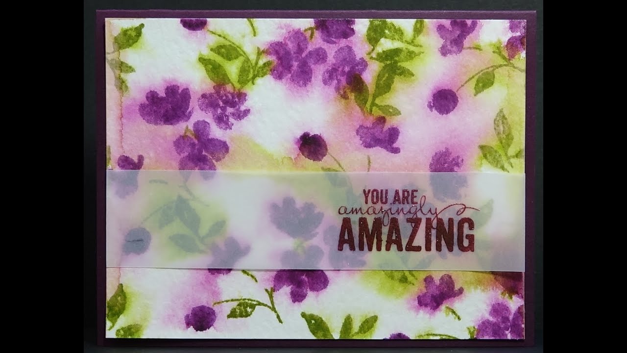 Stampin' Up! Painted Petals Watercolor Rubber Stamp Technique