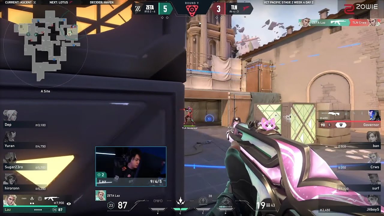 ZETA Laz 1v2 Clutches Against Talon Esports | VCT Valorant Pacific Stage 2